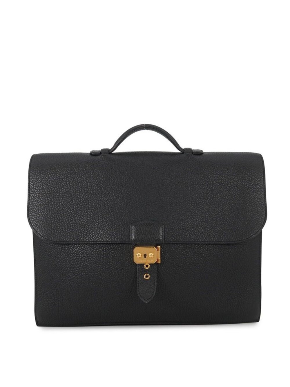 Hermes Business Bag Sac a Depeches 38 Black Gold Togo